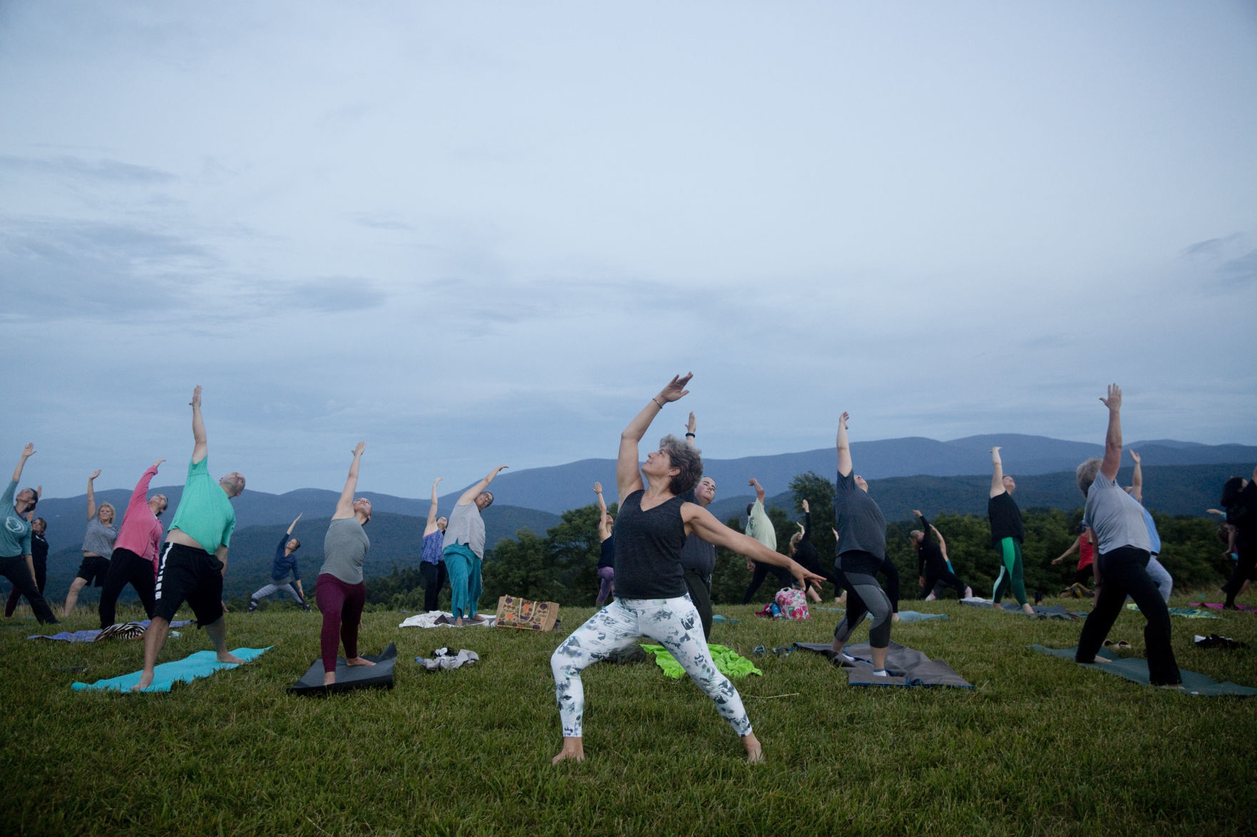 Yoga in the mountains